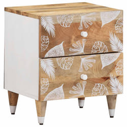 vidaXL Bedside Cabinets 2 pcs 40x33.5x46 cm Solid Wood Mango bedside table - 1 pcs