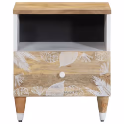 vidaXL Bedside Cabinet Nightstand Bed Cabinet Side Table Solid Wood Mango - 2 pcs