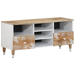 vidaXL TV Cabinet 100x33.5x46 cm Solid Wood Mango TV stand TV sideboard