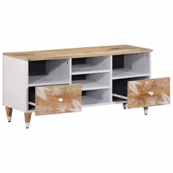 vidaXL TV Cabinet 100x33.5x46 cm Solid Wood Mango TV stand TV sideboard