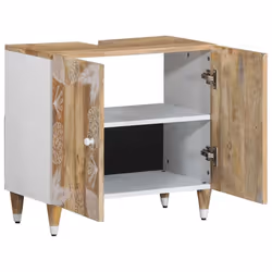 vidaXL Bathroom Sink Cabinet 62x33x58 cm Solid Wood Mango under sink cabinet - Additional view 2