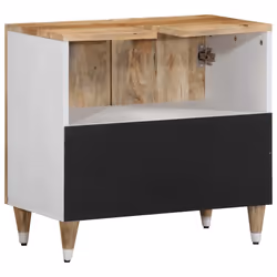 vidaXL Bathroom Sink Cabinet 62x33x58 cm Solid Wood Mango under sink cabinet - Additional view 4