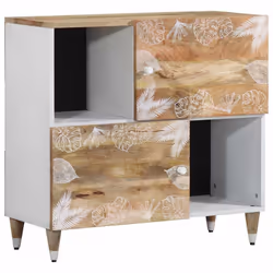 vidaXL Sideboard 80x33.5x75 cm Solid Wood Mango cabinet cupboard highboard