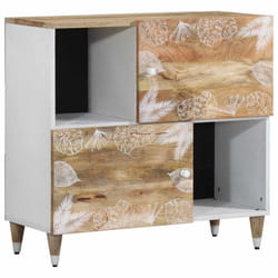 vidaXL Sideboard 80x33.5x75 cm Solid Wood Mango cabinet cupboard highboard
