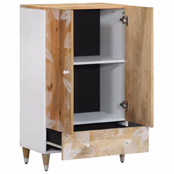vidaXL Highboard 60x33.5x100 cm Solid Wood Mango sideboard side cabinet