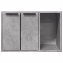 vidaXL Cat Litter Box Enclosure Hidden Cat House Cat Cabinet Engineered Wood - concrete grey, 60 x 40 x 40 cm - Additional view 4