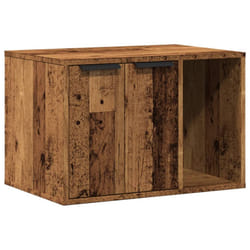 vidaXL Cat Litter Box Enclosure Hidden Cat House Cat Cabinet Engineered Wood - old wood, 60 x 40 x 40 cm