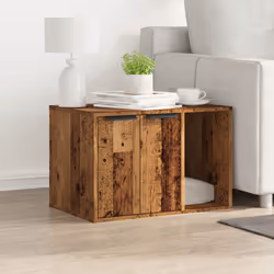 vidaXL Cat Litter Box Enclosure Hidden Cat House Cat Cabinet Engineered Wood - old wood, 60 x 40 x 40 cm