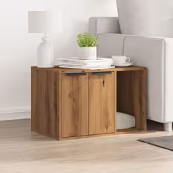 vidaXL Cat Litter Box Enclosure Hidden Cat House Cat Cabinet Engineered Wood - oak, 60 x 40 x 40 cm - Additional view 2