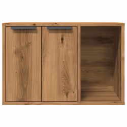 vidaXL Cat Litter Box Enclosure Hidden Cat House Cat Cabinet Engineered Wood - oak, 60 x 40 x 40 cm - Additional view 4