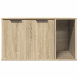 vidaXL Cat Litter Box Enclosure Hidden Cat House Cat Cabinet Engineered Wood - sonoma oak, 80 x 50 x 45 cm - Additional view 4