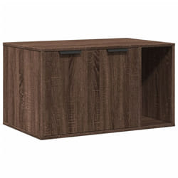 vidaXL Cat Litter Box Enclosure Hidden Cat House Cat Cabinet Engineered Wood - brown oak, 80 x 50 x 45 cm