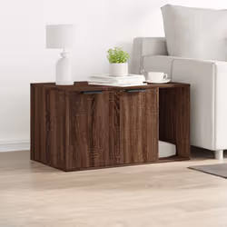 vidaXL Cat Litter Box Enclosure Hidden Cat House Cat Cabinet Engineered Wood - brown oak, 80 x 50 x 45 cm