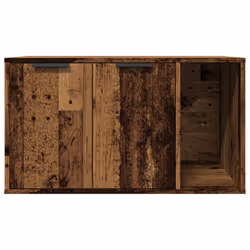 vidaXL Cat Litter Box Enclosure Hidden Cat House Cat Cabinet Engineered Wood - old wood, 80 x 50 x 45 cm - Additional view 4
