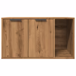 vidaXL Cat Litter Box Enclosure Hidden Cat House Cat Cabinet Engineered Wood - oak, 80 x 50 x 45 cm - Additional view 4