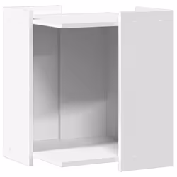 vidaXL Cat Litter Box Enclosure Cat House End Table Engineered Wood - white, 42 x 42 x 51 cm