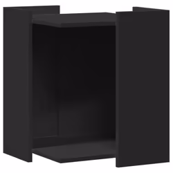 vidaXL Cat Litter Box Enclosure Cat House End Table Engineered Wood - black, 42 x 42 x 51 cm
