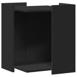 vidaXL Cat Litter Box Enclosure Cat House End Table Engineered Wood - black, 42 x 42 x 51 cm