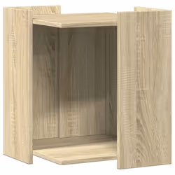 vidaXL Cat Litter Box Enclosure Cat House End Table Engineered Wood - sonoma oak, 42 x 42 x 51 cm