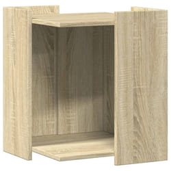 vidaXL Cat Litter Box Enclosure Cat House End Table Engineered Wood - sonoma oak, 42 x 42 x 51 cm