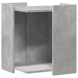 vidaXL Cat Litter Box Enclosure Cat House End Table Engineered Wood - concrete grey, 42 x 42 x 51 cm
