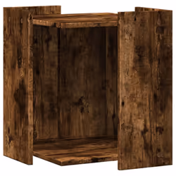 vidaXL Cat Litter Box Enclosure Cat House End Table Engineered Wood - smoked oak, 42 x 42 x 51 cm