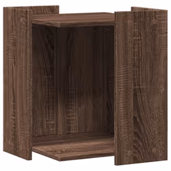 vidaXL Cat Litter Box Enclosure Cat House End Table Engineered Wood - brown oak, 42 x 42 x 51 cm