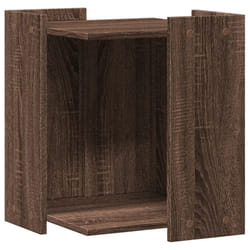 vidaXL Cat Litter Box Enclosure Cat House End Table Engineered Wood - brown oak, 42 x 42 x 51 cm