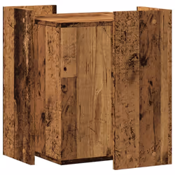 vidaXL Cat Litter Box Enclosure Cat House End Table Engineered Wood - old wood, 42 x 42 x 51 cm - Additional view 5