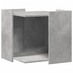 vidaXL Cat Litter Box Enclosure Cat House End Table Engineered Wood - concrete grey, 53 x 53 x 51 cm