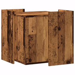 vidaXL Cat Litter Box Enclosure Cat House End Table Engineered Wood - old wood, 53 x 53 x 51 cm - Additional view 5