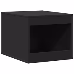 vidaXL Cat Litter Box Enclosure Cat House End Table Engineered Wood - black