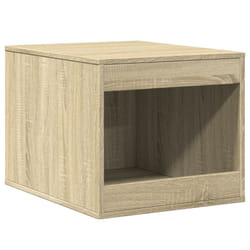 vidaXL Cat Litter Box Enclosure Cat House End Table Engineered Wood - sonoma oak