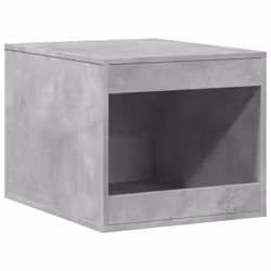 vidaXL Cat Litter Box Enclosure Cat House End Table Engineered Wood - concrete grey