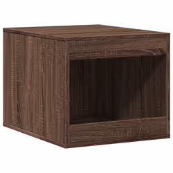vidaXL Cat Litter Box Enclosure Cat House End Table Engineered Wood - brown oak