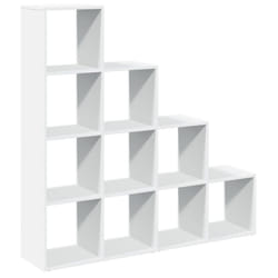 vidaXL Room Divider Bookcase Storage Shelf Book Rack Bookshelf Engineered Wood - white, 131,5 x 29 x 131,5 cm