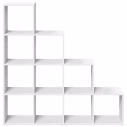 vidaXL Room Divider Bookcase Storage Shelf Book Rack Bookshelf Engineered Wood - white, 131,5 x 29 x 131,5 cm - Additional view 4