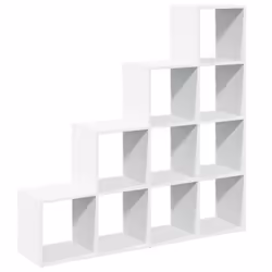 vidaXL Room Divider Bookcase Storage Shelf Book Rack Bookshelf Engineered Wood - white, 131,5 x 29 x 131,5 cm - Additional view 6