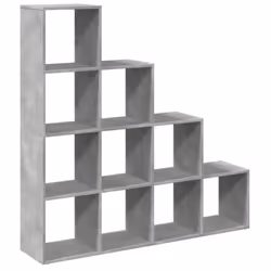 vidaXL Room Divider Bookcase Storage Shelf Book Rack Bookshelf Engineered Wood - concrete grey, 131,5 x 29 x 131,5 cm