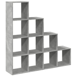 vidaXL Room Divider Bookcase Storage Shelf Book Rack Bookshelf Engineered Wood - concrete grey, 131,5 x 29 x 131,5 cm