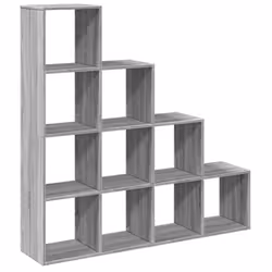 vidaXL Room Divider Bookcase Storage Shelf Book Rack Bookshelf Engineered Wood - grey sonoma, 131,5 x 29 x 131,5 cm