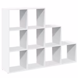 vidaXL Room Divider Bookcase Storage Shelf Book Rack Bookshelf Engineered Wood - white, 137,5 x 29 x 103,5 cm