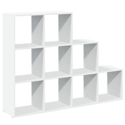 vidaXL Room Divider Bookcase Storage Shelf Book Rack Bookshelf Engineered Wood - white, 137,5 x 29 x 103,5 cm