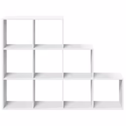 vidaXL Room Divider Bookcase Storage Shelf Book Rack Bookshelf Engineered Wood - white, 137,5 x 29 x 103,5 cm - Additional view 4