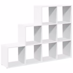 vidaXL Room Divider Bookcase Storage Shelf Book Rack Bookshelf Engineered Wood - white, 137,5 x 29 x 103,5 cm - Additional view 6