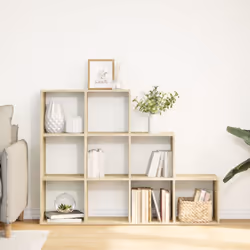 vidaXL Room Divider Bookcase Storage Shelf Book Rack Bookshelf Engineered Wood - sonoma oak, 137,5 x 29 x 103,5 cm