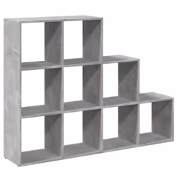 vidaXL Room Divider Bookcase Storage Shelf Book Rack Bookshelf Engineered Wood - concrete grey, 137,5 x 29 x 103,5 cm