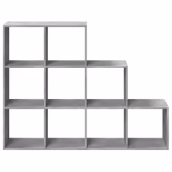 vidaXL Room Divider Bookcase Storage Shelf Book Rack Bookshelf Engineered Wood - concrete grey, 137,5 x 29 x 103,5 cm - Additional view 4