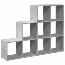 vidaXL Room Divider Bookcase Storage Shelf Book Rack Bookshelf Engineered Wood - concrete grey, 137,5 x 29 x 103,5 cm - Additional view 6