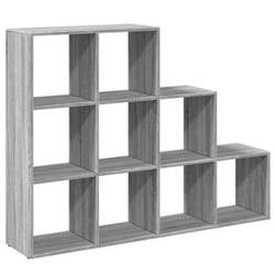 vidaXL Room Divider Bookcase Storage Shelf Book Rack Bookshelf Engineered Wood - grey sonoma, 137,5 x 29 x 103,5 cm
